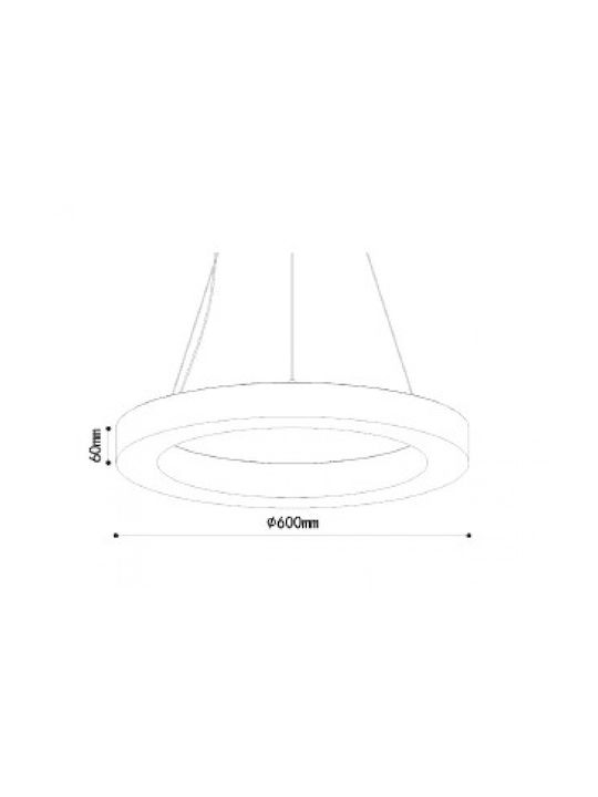 Inlight Висящо Осветително Тяло Златист 60x60см.