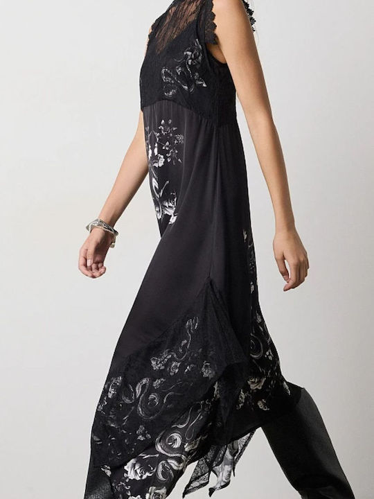 Rochie-cămașă Midi de Vară Neagră