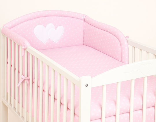 Bobono Πάντα Κλασική Εσωτερική White Polka Dot Hearts On Pink Bobono Πάντα Κλασική Εσωτερική White Polka Dot Hearts On Pink