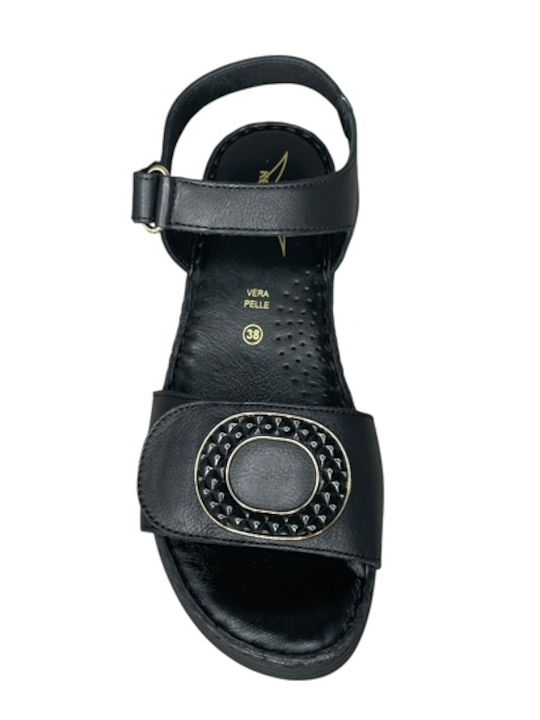 Leather Women's Anatomic Black Sandals