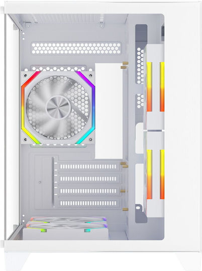 1STPLAYER BV5 Gaming Mini Tower Carcasă PC cu Deschidere Laterală Albă