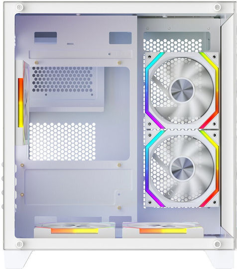 1STPLAYER BV5 Gaming Mini Tower Carcasă PC cu Deschidere Laterală Albă