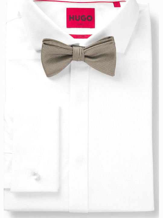 Hugo Pre-Tied Bow Tie In A Silk Blend Bow Tie Dressy Beige Ties Bow Ties Male Beige 50520667-270