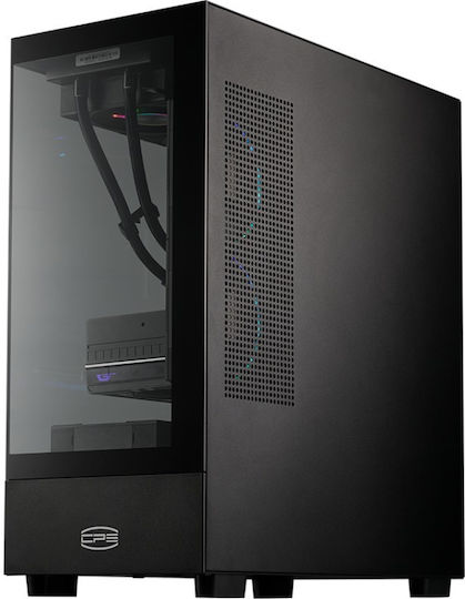 PCCOOLER C3 Q500 Gaming Middle Tower Carcasă PC cu Deschidere Laterală Negru