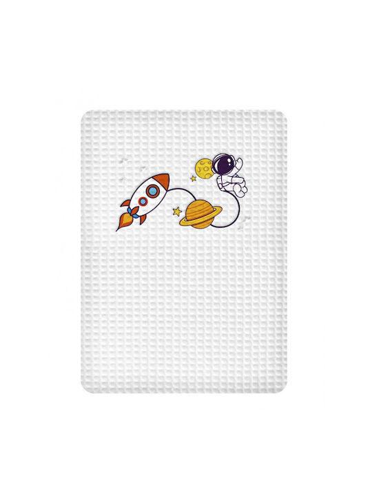Adam Home Decke Kinderbett Space Waffel Weiß 110x140cm
