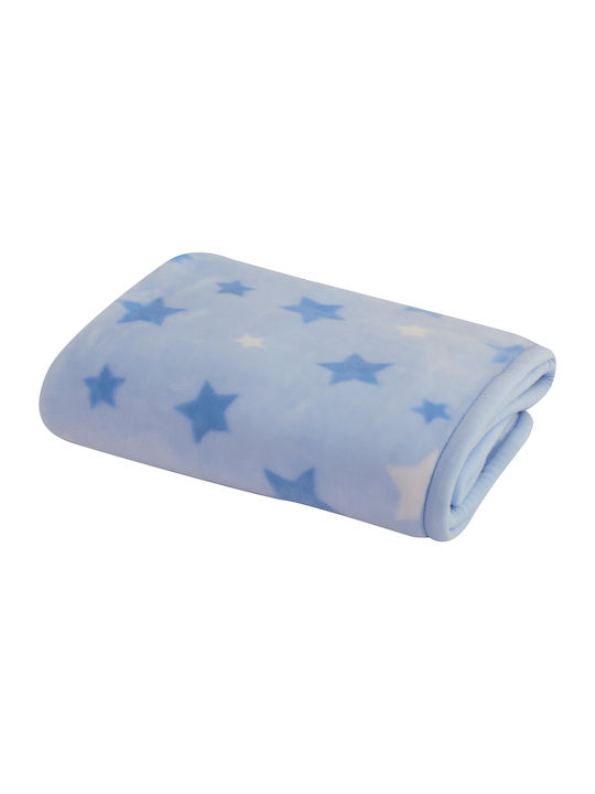 Nef-Nef Homeware Decke Kinderbett Galaxy Samt Blau 100x140cm
