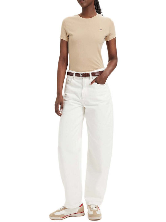 Tjw C-Hals Damen T-Shirt Beige