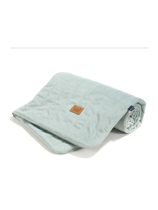 La Millou Velvet Nursery Swaddling Blanket Green 110x140cm