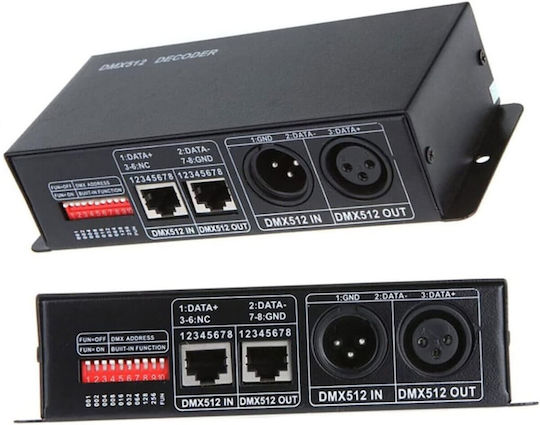 Vencore 6613-10010 RGB 3CH DMX 512 Controller 12-24V 288-576W DMX 512 Controller RGB 3 Channels 12 Volt 288 Watt & 24 Volt 576 Watt Maximum Load 6613-10010