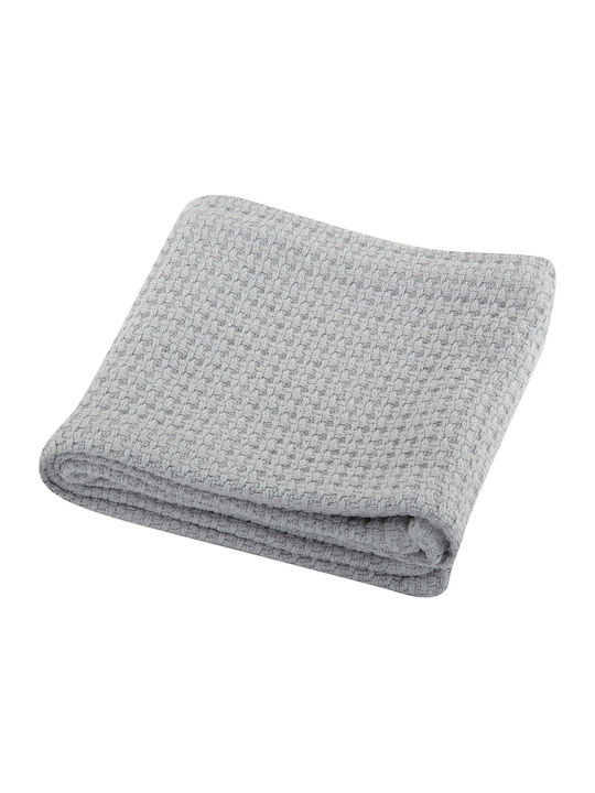 Nef-Nef Homeware Κουβέρτα Κούνιας Miracle Πλεκτή Γκρι 110x150εκ.