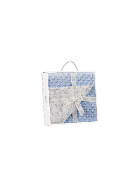 Interbaby Blanket Nursery Swaddling Blankets Disney Fleece Light Blue 80x110cm