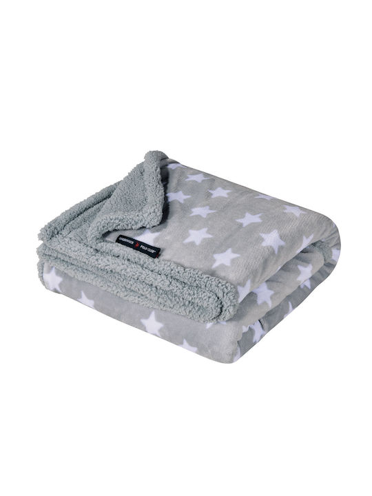 Das Home Κουβέρτα Κούνιας 8825 Fleece Γκρι 110x150εκ.