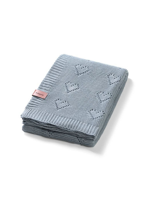 Babyono Blanket Nursery Swaddling Blankets Knitted Blue Blue 75x100cm
