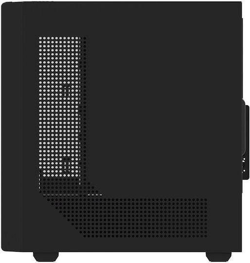 Aqirys Virgo Gaming Midi Tower Computer Case with Side Window and ARGB Lighting Black