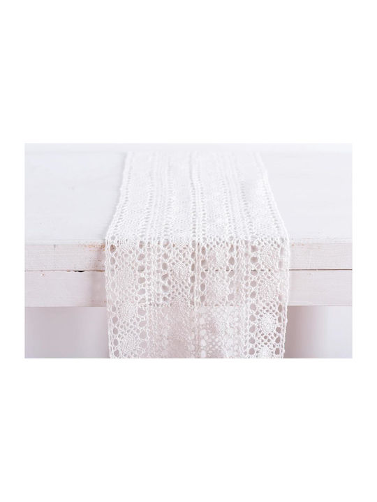 Beauty Home Tablecloth Cotton with Lace Lace 23x250cm