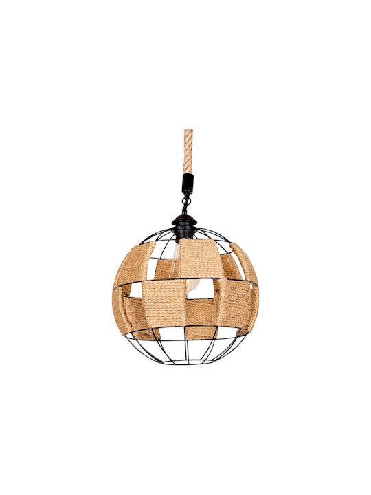 Boho Grid Pendant Light with E27 Socket 30x30cm