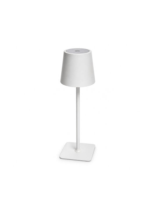 VenCore Metallisches Tischlampen LED mit Weißem Hut und Basis