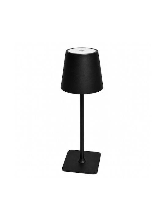 VenCore Metallisches Tischlampen LED mit Schwarzem Hut und Basis