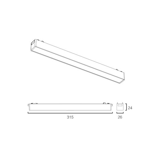 Sun Light LED Commercial Linear Ceiling Light Natural White