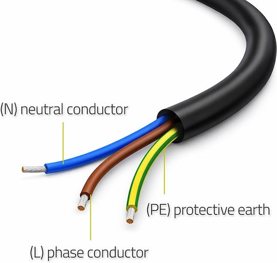 Qoltec Extension Cord Cable Extension with Length 1.8m Cable Cross Section 3 x 1mm² and Grounding