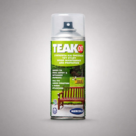 Mercola Spray Teak Oil Άχρωμο Ματ 400ml