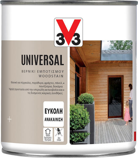V33 Βερνίκι Εμποτισμού Νερού Έβενος Σατινέ 750ml