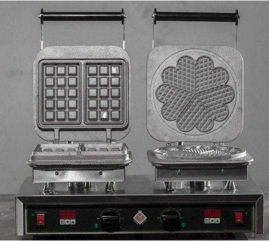 M&M equipment WAF AD/H-H Fabricație Comercială De Gofre Dublu Deschidere La 90° Pentru Gofre În Formă De Floare