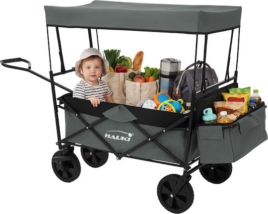 Hauki Transport Trolley Foldable for Weight Load up to 80kg Gray