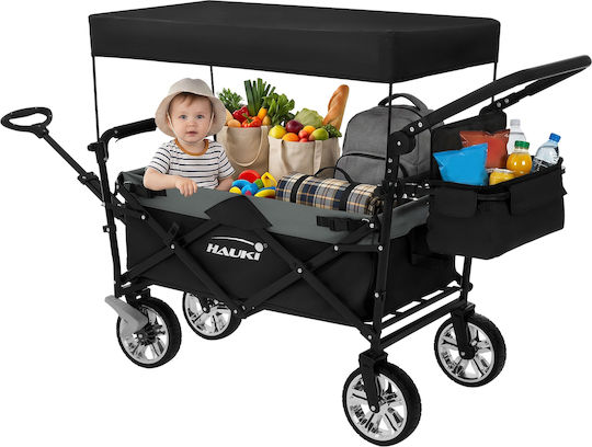 Hauki Transport Trolley Foldable for Weight Load up to 120kg Black