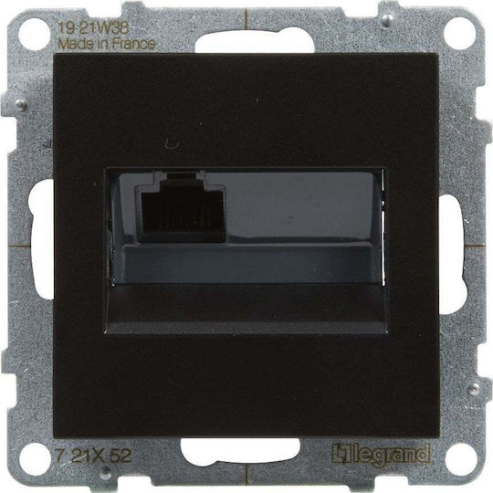 Suno Priză De Rețea Simplă Rj45 Cat 6 Utp Neagră 721452