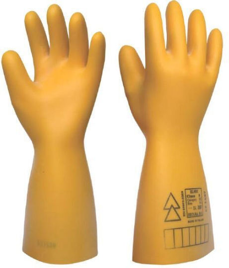 Secura Gloves for Work Electrician Yellow Latex Electricians 500V 1pcs