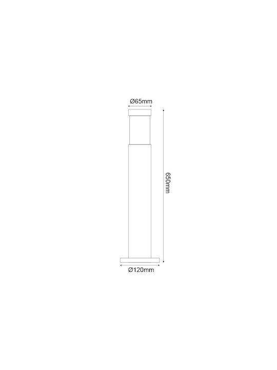 Aca No1032 Outdoor Floor Lamp with Warm White Light IP45 for E27 Socket Grey