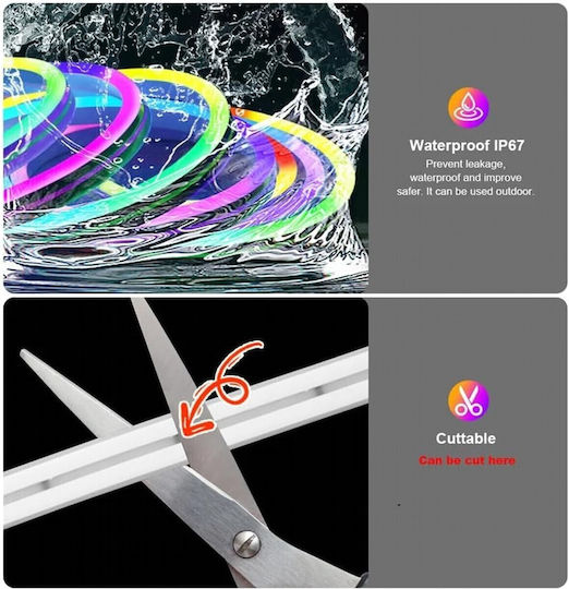 VenCore Waterproof Smart LED Strip Wi-Fi RGBIC Light 5m with Power Supply