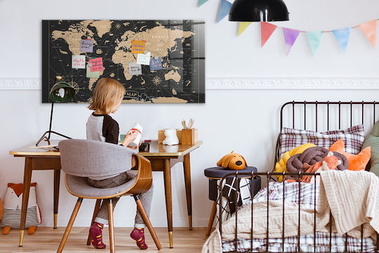 Magnetic Board Old World Map One Magnet 120x60