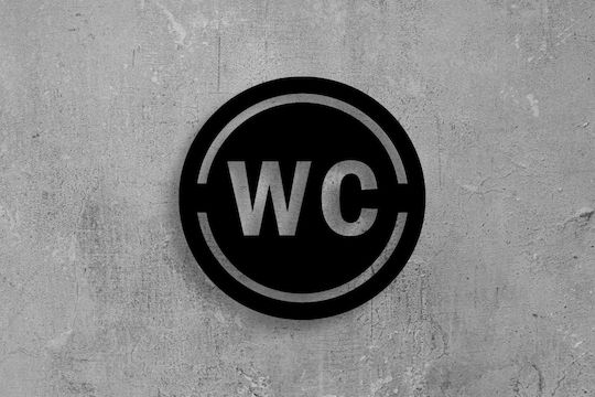 Μεταλλική Πινακίδα Σήμανσης Wc – Premium Design