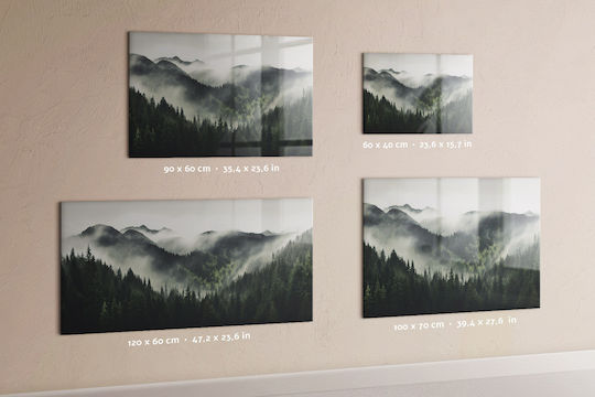 Placă Magnetică Peisaj Forestier Un Magnet 100x70