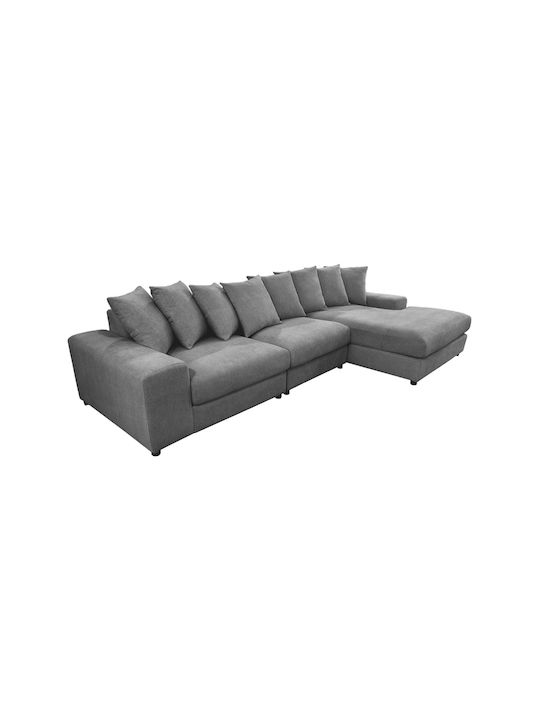 Gerando Corner Couch with Left Corner Anthracite 336x179x83cm