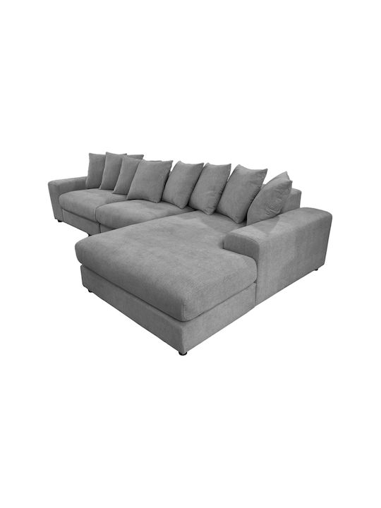 Gerando Corner Couch with Left Corner Anthracite 336x179x83cm