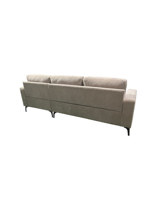 Menande Ъглов Диван с Ляв Ъгъл Бежов 248x173x89см