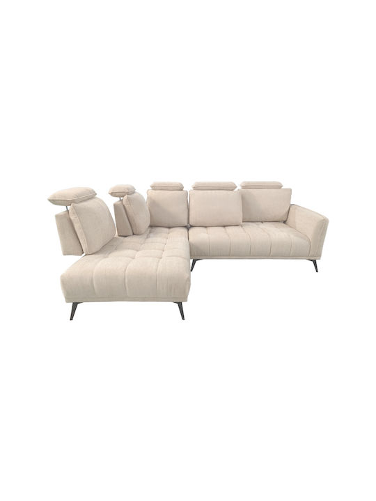 Serkas Ecke Sofa mit Rechte Ecke Beiges 268x100x105cm