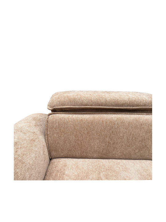 Lemance Corner Sofa Bed with Right Corner Beige 251x168x82cm