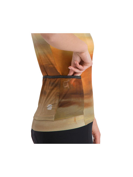 Sportful Tricou De Ciclism Mâneci Scurte Pentru Femei Maro