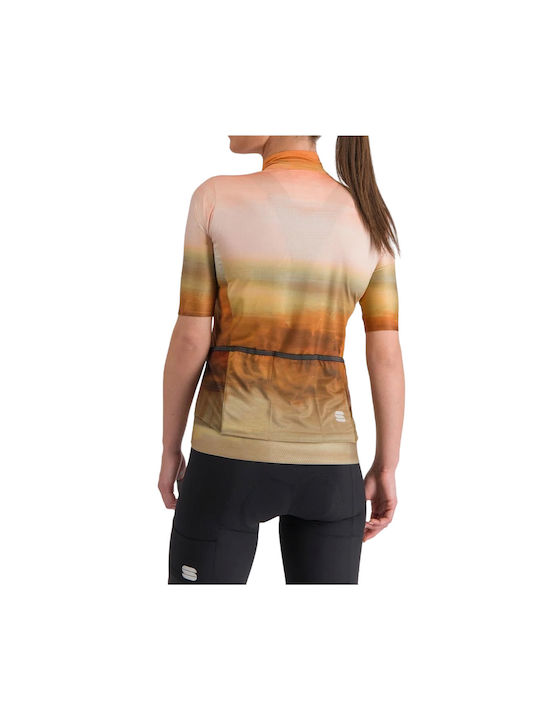 Sportful Tricou De Ciclism Mâneci Scurte Pentru Femei Maro