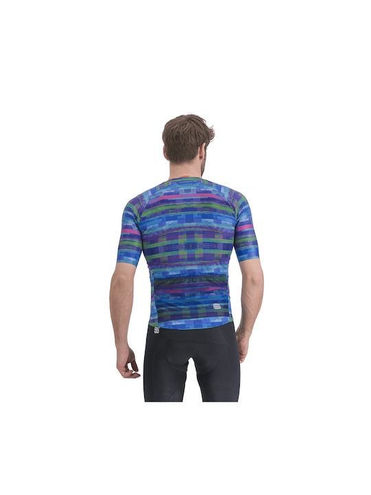 Sportful Tricou De Ciclism Pentru Bărbați Cu Mâneci Scurte Albastru