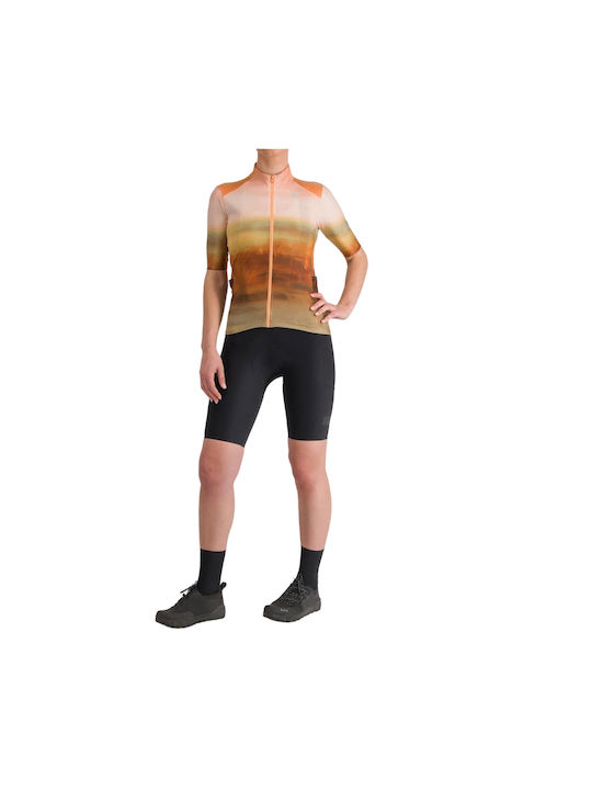 Sportful Tricou De Ciclism Mâneci Scurte Pentru Femei Maro