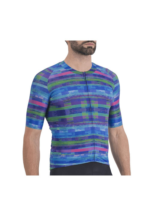 Sportful Tricou De Ciclism Pentru Bărbați Cu Mâneci Scurte Albastru