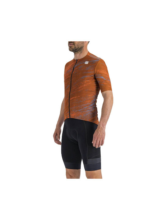 Sportful Supergiara Tricou De Ciclism Pentru Bărbați Mâneci Scurte Drum Bike Maro