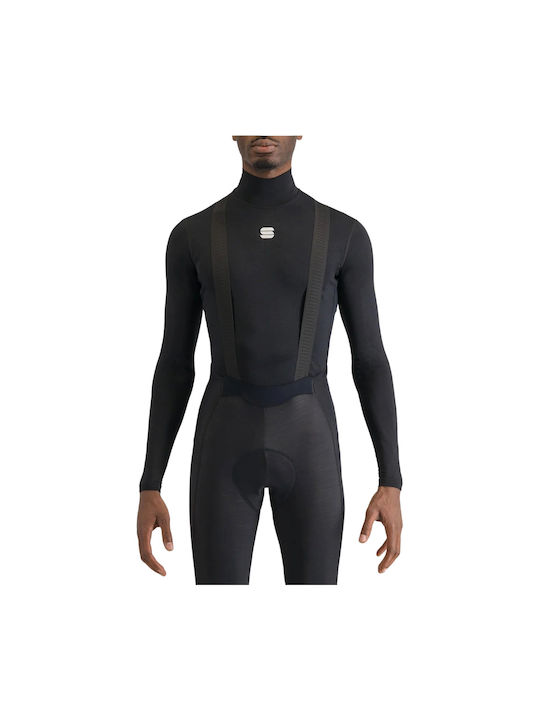 Sportful Tricou De Ciclism Mânecă Lungă Pentru Bărbați Negru