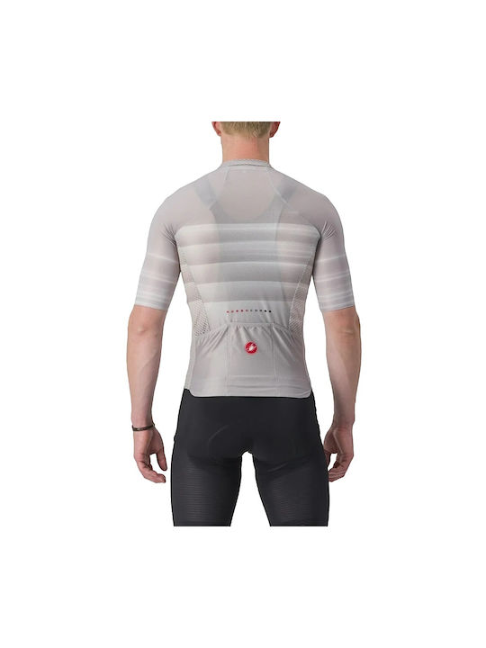 Castelli Tricou De Ciclism Pentru Bărbați Cu Mâneci Scurte Gri