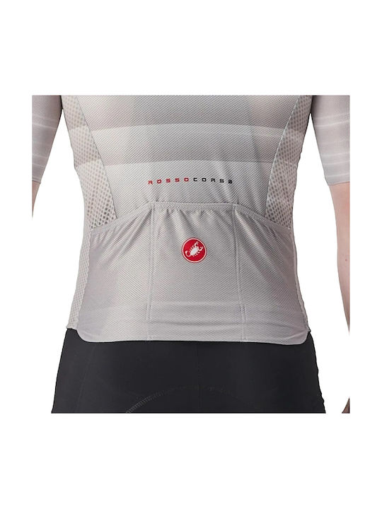 Castelli Tricou De Ciclism Pentru Bărbați Cu Mâneci Scurte Gri